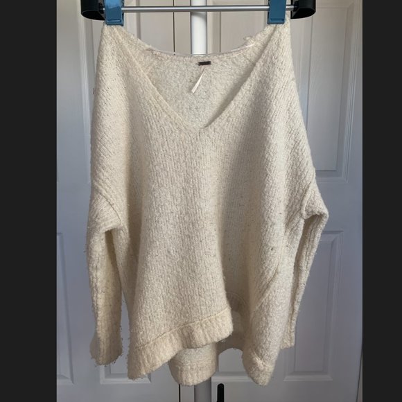 Free People Sweaters - Free People  Lofty V-Neck Oversized Sweater
